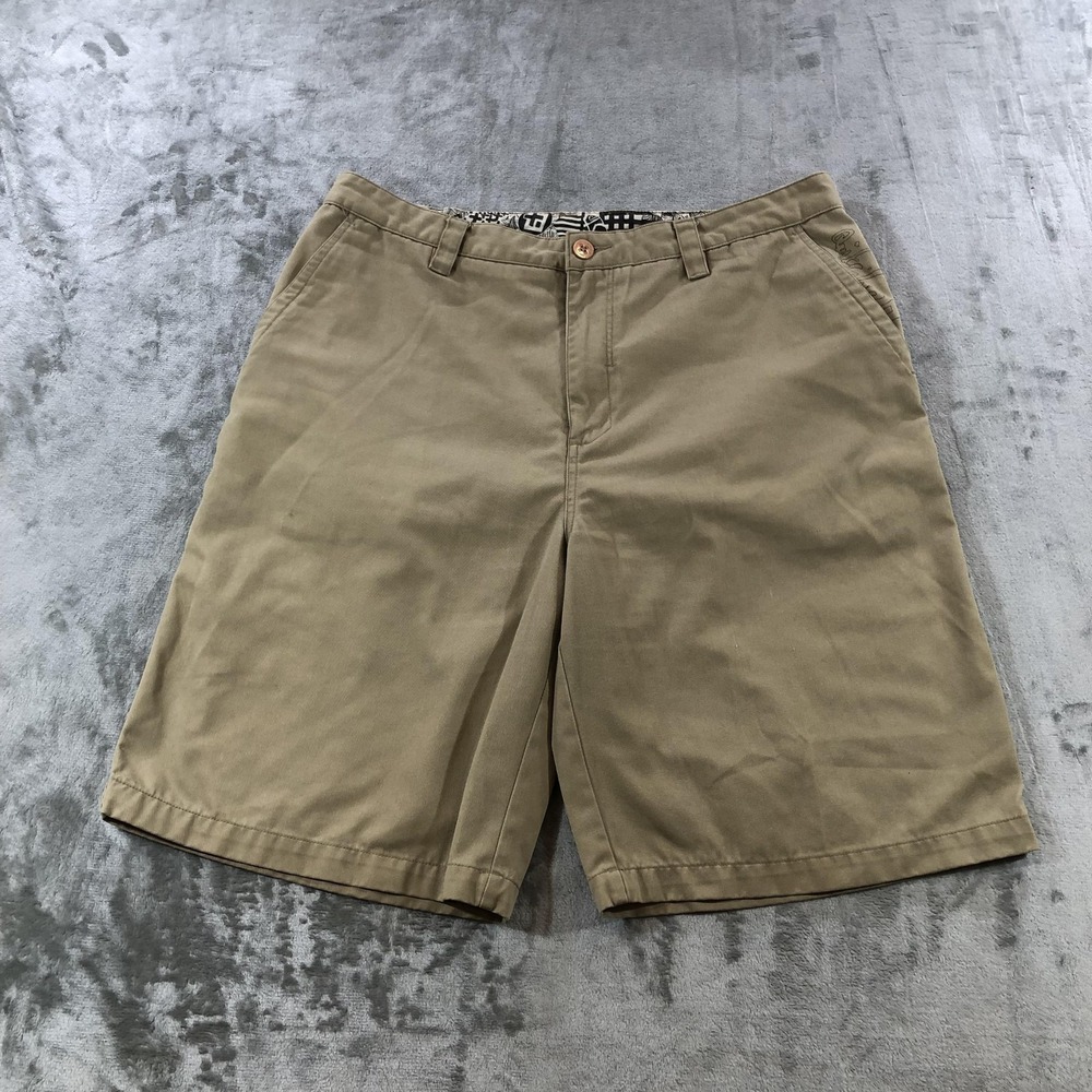 Quiksilver Shorts Mens 40 Beige Chino Flat Front Casual Beach Golf Walkshorts